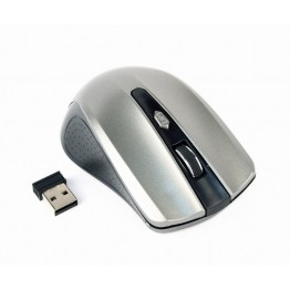 Mouse wireless Gembird MUSW-4B-04-BG, USB Nano receiver, 1600 DPI, Negru/Gri